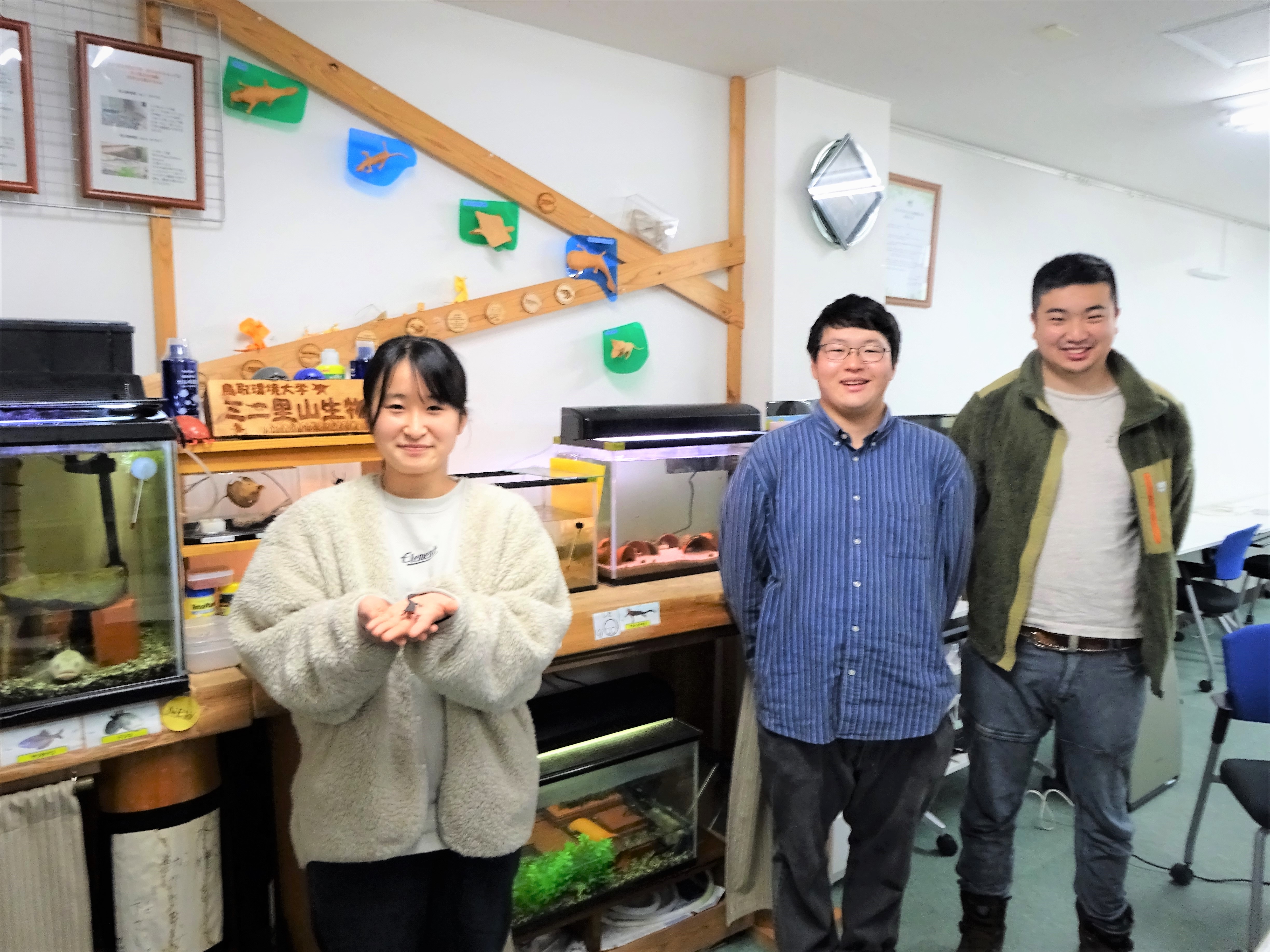 ミニ里山生物園ボランティア学生のみなさん